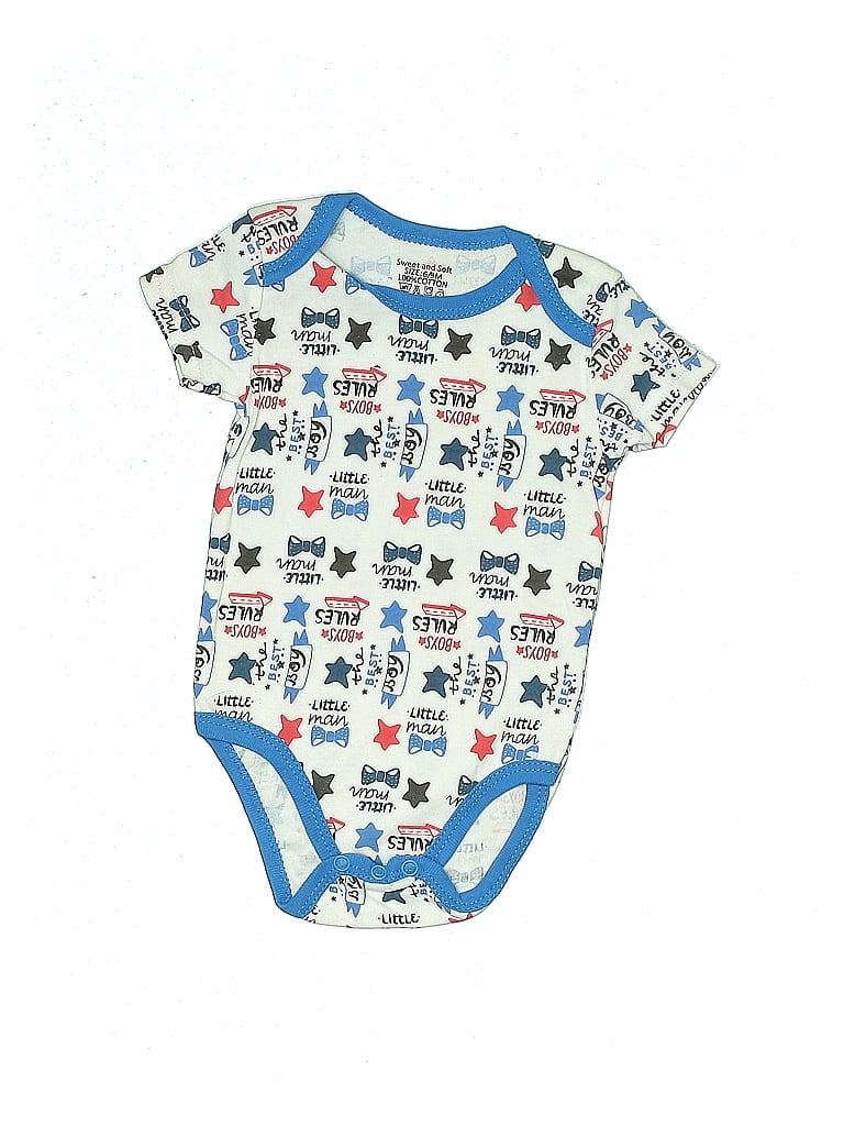 Pre-owned Unbranded Babies' Short Sleeve Onesie In Blue