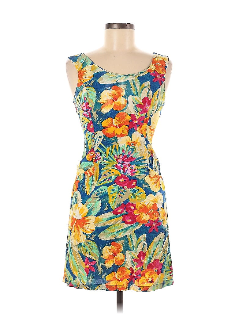 Jams World Floral Motif Tropical Yellow Casual Dress Size 3 - photo 1