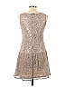 Pinky Jacquard Marled Damask Paisley Brocade Gray Casual Dress Size L - photo 2