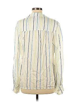 Ecru Long Sleeve Button-Down Shirt (view 2)