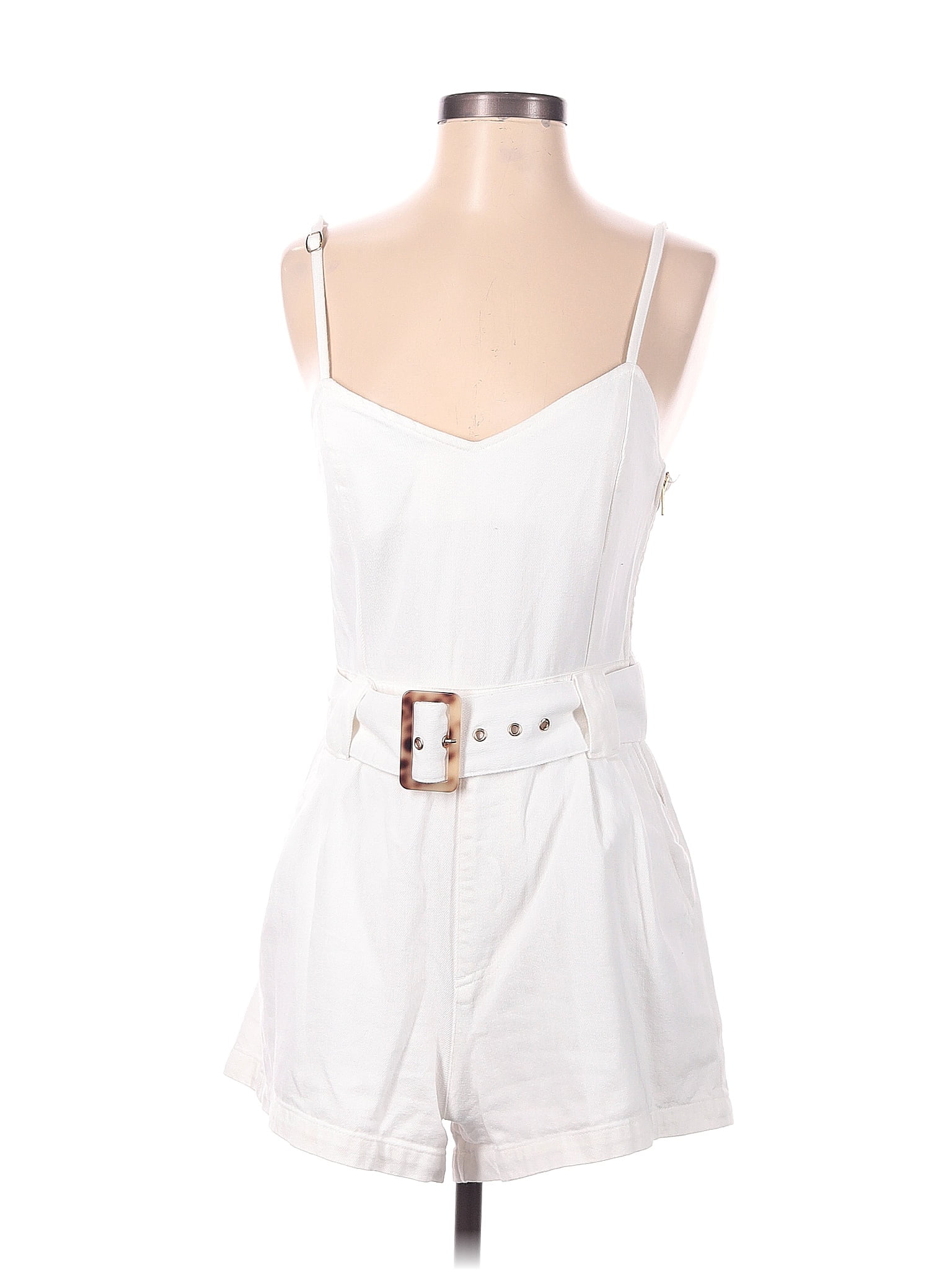 Show Me Your Mumu 100% Cotton Solid White Romper Size S - 65% off | ThredUp