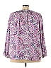 Talbots 100% Polyester Purple Long Sleeve Blouse Size 3X (Plus) - photo 2