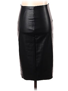 Olivaceous Faux Leather Skirt (view 2)