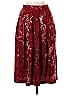 Koret 100% Rayon Jacquard Batik Brocade Burgundy Casual Skirt Size 8 - photo 1
