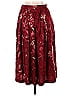 Koret 100% Rayon Jacquard Batik Brocade Burgundy Casual Skirt Size 8 - photo 2