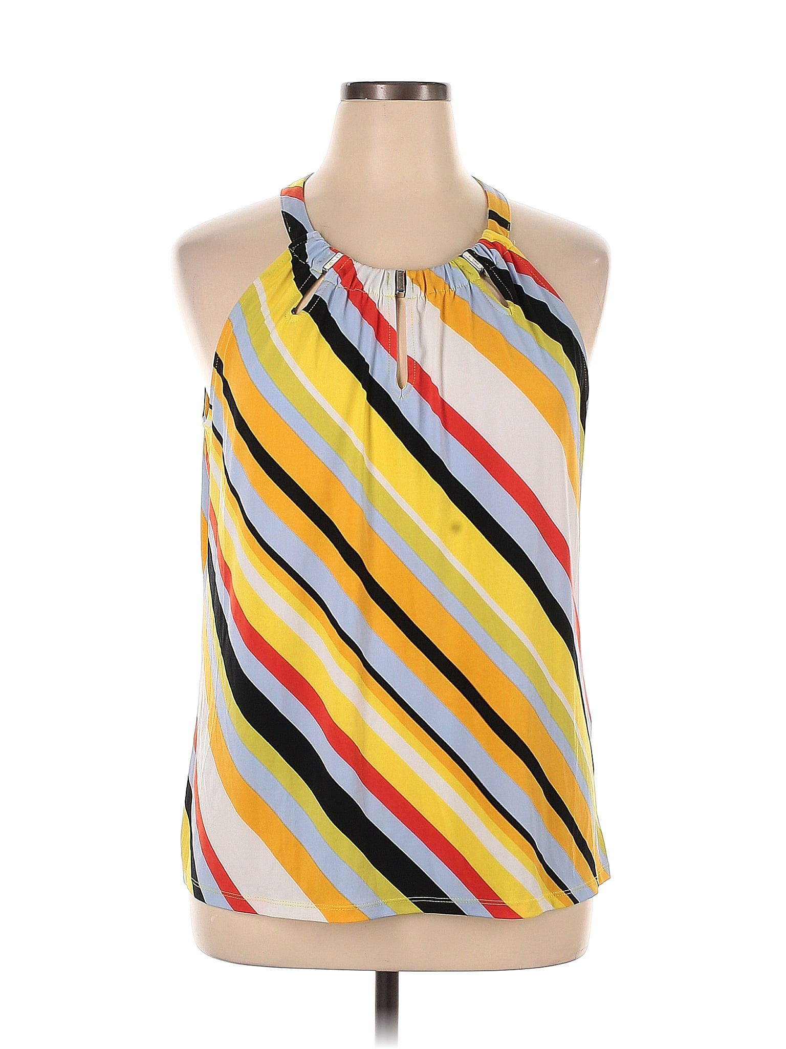 7th Avenue Design Studio New York & Company Yellow Sleeveless Blouse