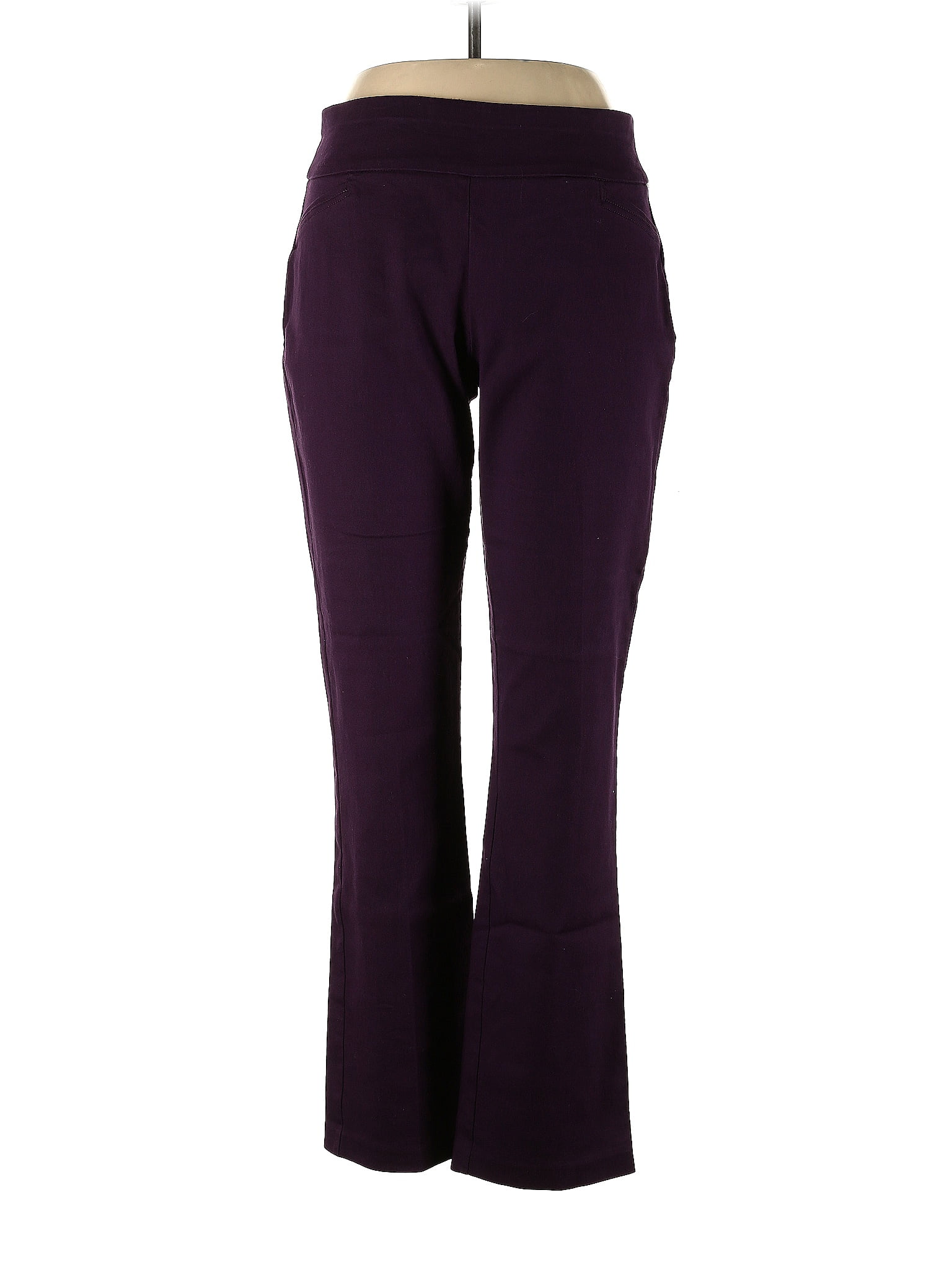 Croft & Barrow Solid Purple Casual Pants Size 12 - 52% off | ThredUp