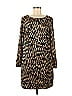 Ann Taylor LOFT 100% Polyester Animal Print Leopard Print Zebra Print Brown Casual Dress Size 6 - photo 1