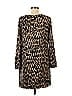 Ann Taylor LOFT 100% Polyester Animal Print Leopard Print Zebra Print Brown Casual Dress Size 6 - photo 2