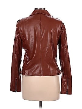 R | Label Faux Leather Jacket (view 2)