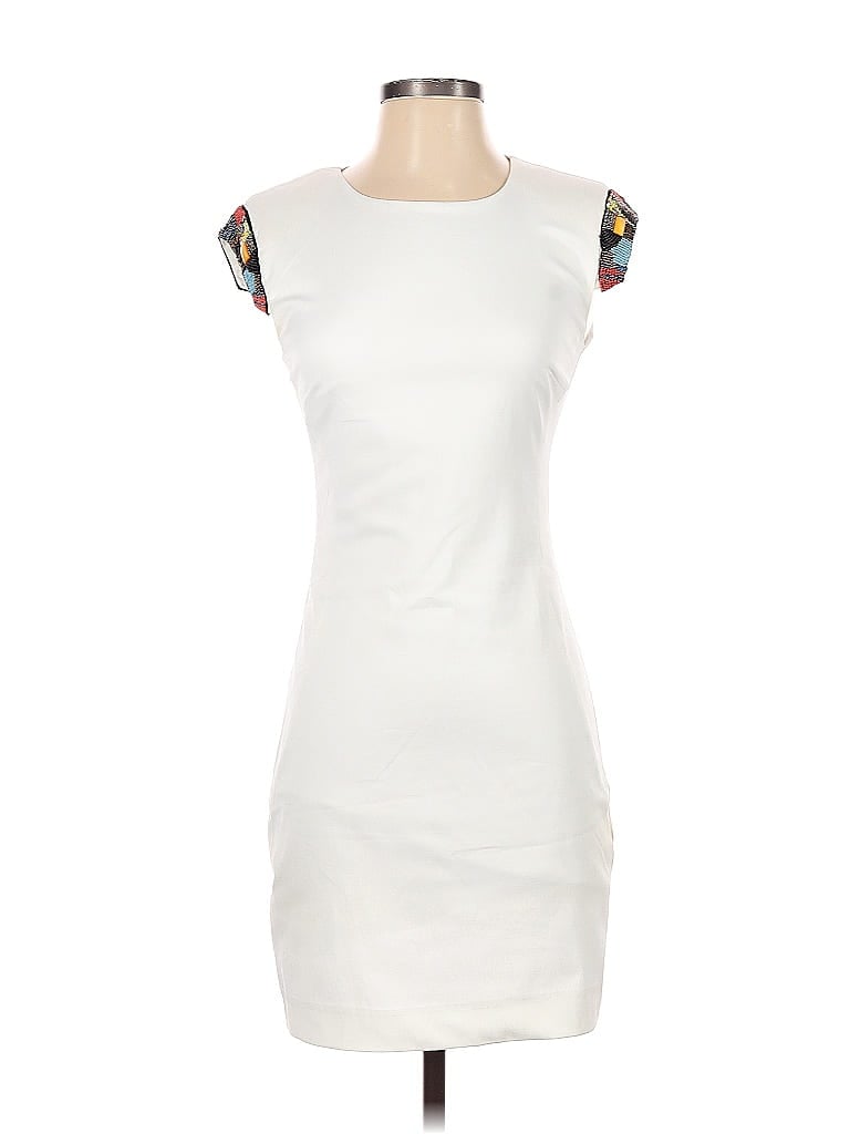 MG Collection Graphic White Casual Dress Size 2 - photo 1