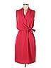 Tahari 100% Polyester Solid Red Casual Dress Size 8 - photo 1