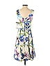 Donna Ricco 100% Polyester Floral Motif Graphic Blue Casual Dress Size 4 - photo 2