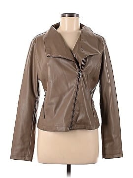 Halogen Faux Leather Jacket (view 1)