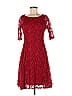 CHRIS McLaughlin Burgundy Casual Dress Size 8 - photo 1