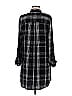 SO 100% Rayon Checkered-gingham Grid Plaid Black Casual Dress Size M - photo 2