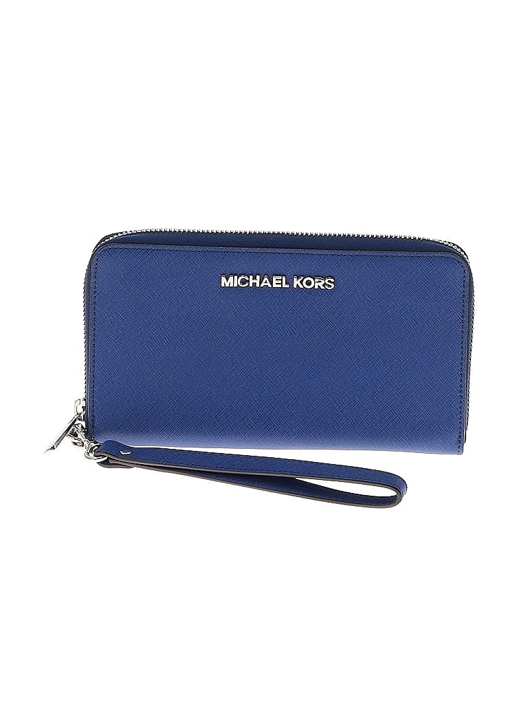 Michael Kors Blue Leather Wallet