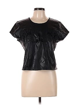Romeo & Juliet Couture Faux Leather Top (view 1)