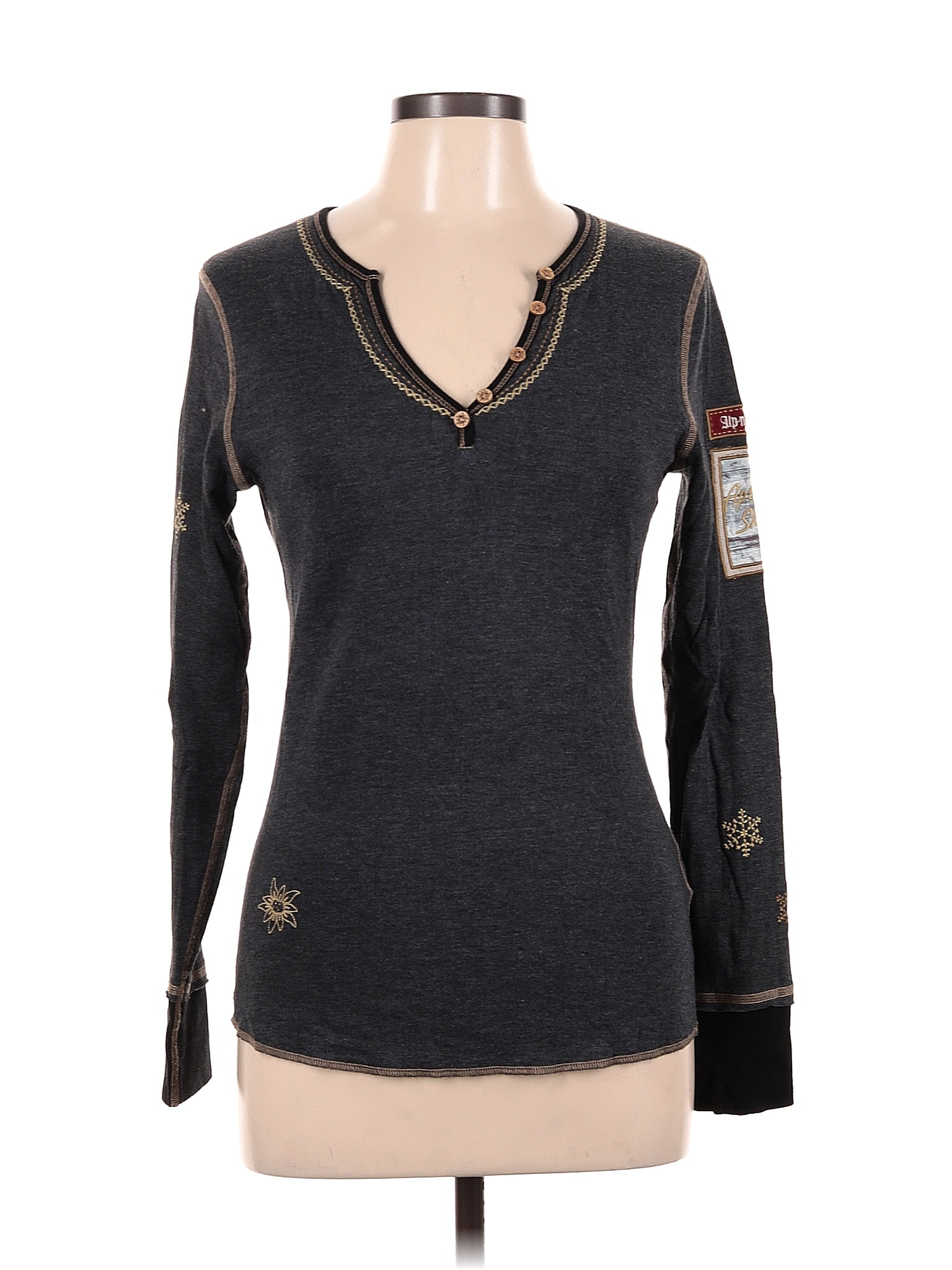 Alp-n-Rock Gray Long Sleeve Henley Size M - 54% off | ThredUp