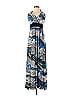 Soma Graphic Tropical Blue Casual Dress Size S - photo 1