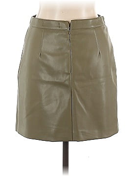 Molly Green Faux Leather Skirt (view 2)