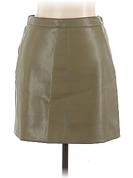 Molly Green Faux Leather Skirt (view 1)
