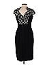 Kay Unger Jacquard Argyle Grid Black Casual Dress Size 6 - photo 2