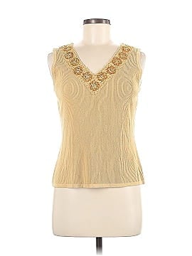 Cable & Gauge Sleeveless Silk Top (view 1)