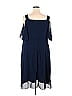 Shein 100% Polyester Solid Blue Casual Dress Size 4X (Plus) - photo 2