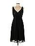 Jones New York 100% Polyester Solid Black Casual Dress Size 8 - photo 1
