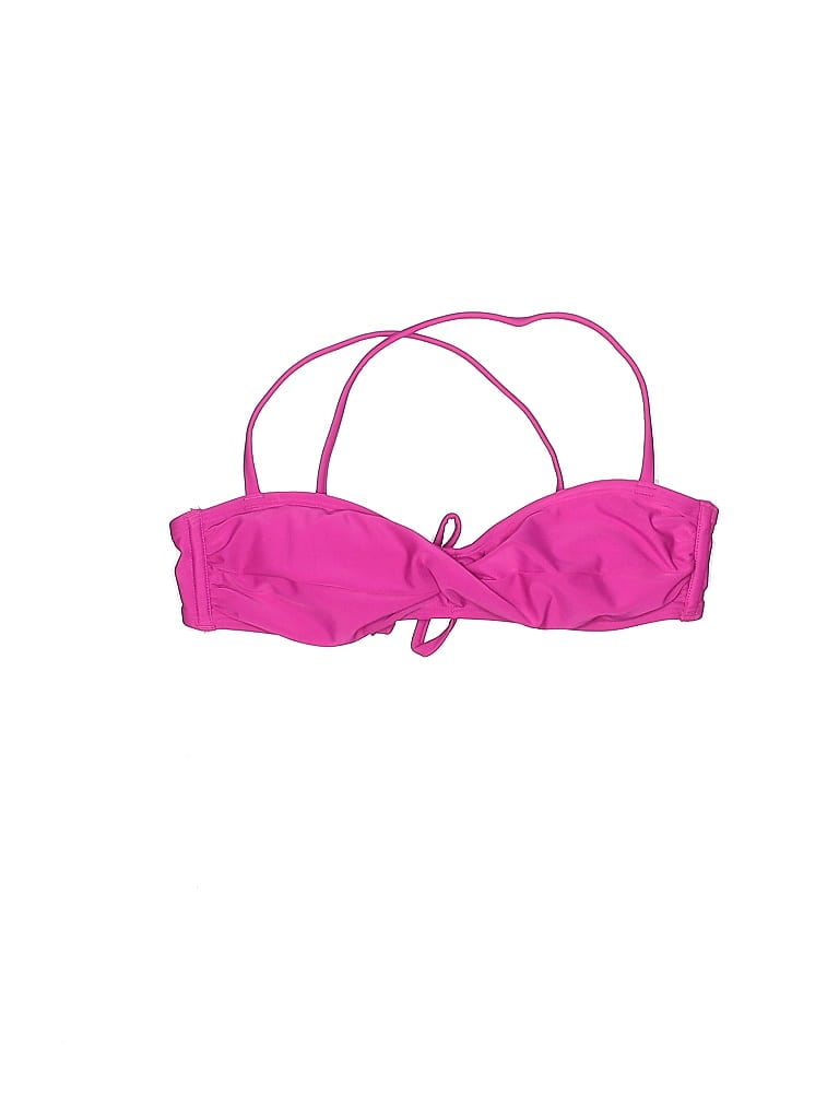 Pre-owned Old Navy Swimsuit Top Pink Solid Pattern Swimwear