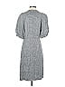 Lewit 100% Viscose Houndstooth Argyle Checkered-gingham Plaid Chevron-herringbone Gray Casual Dress Size 0 - photo 2