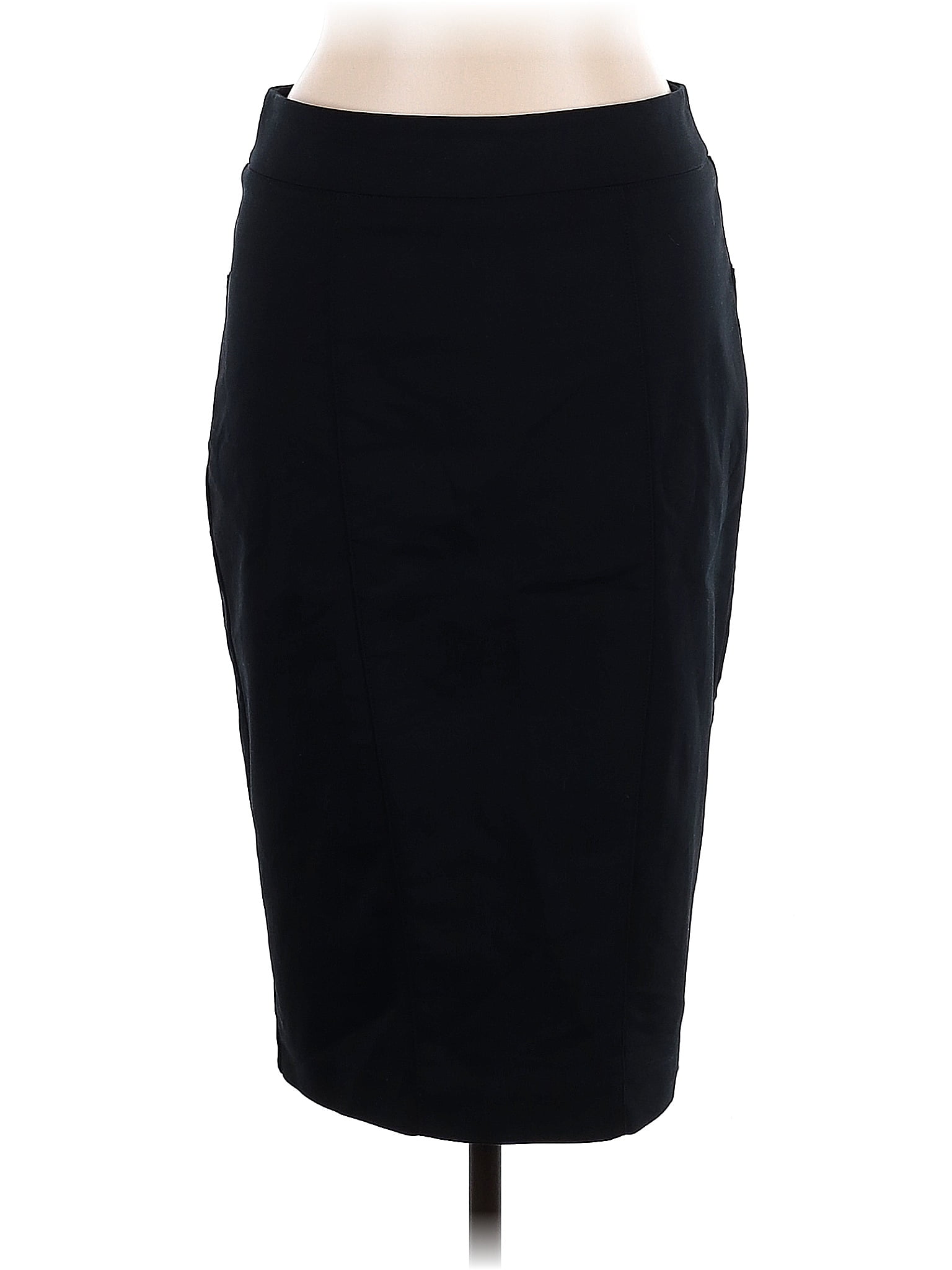 7th Avenue Design Studio New York & Company Solid Black Casual Skirt ...