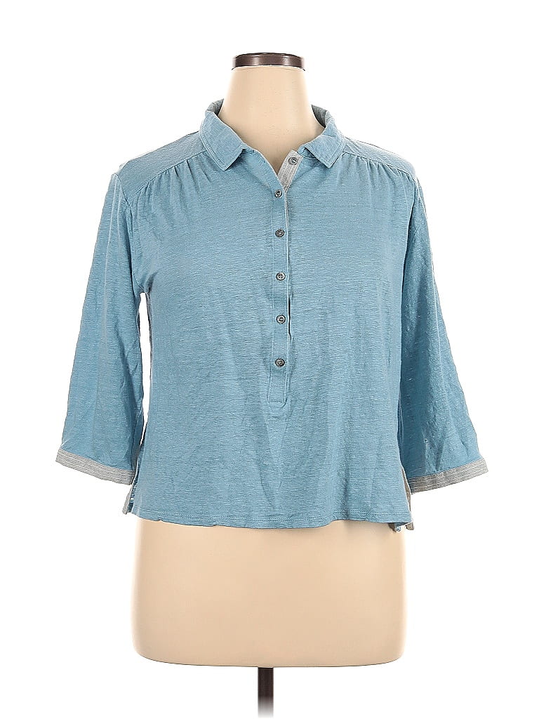 Poetry Marled Teal Long Sleeve Blouse Size 1X(estimate) (Plus) - photo 1