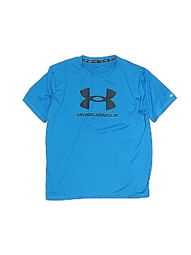 Under Armour Active T-Shirt: Yellow Solid Sporting & Activewear - Kids Boy's Size X-Small, thredUP