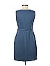 T Tahari Solid Blue Casual Dress Size 8 - photo 2