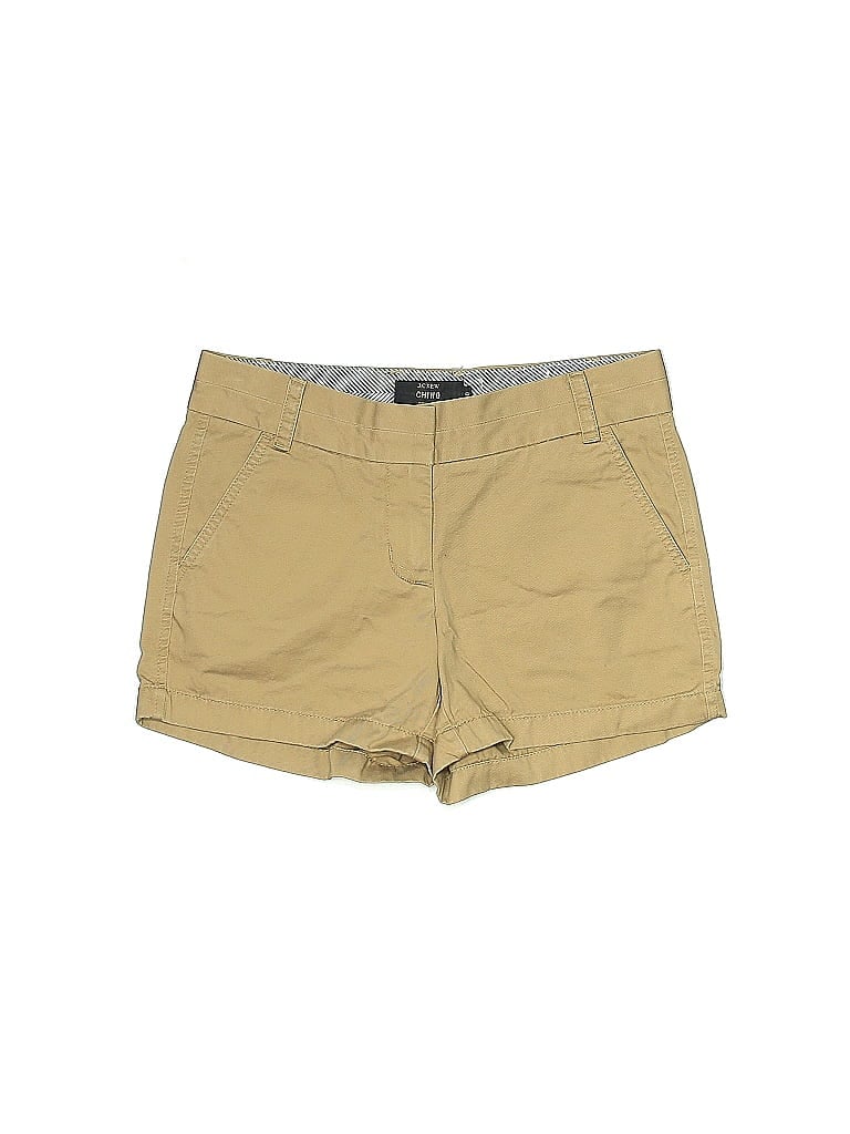J.Crew 100% Cotton Solid Tan Khaki Shorts Size 0 - photo 1