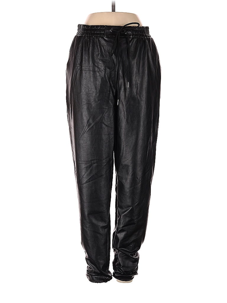Pre-owned 21 Saints Faux Leather Pants In Black