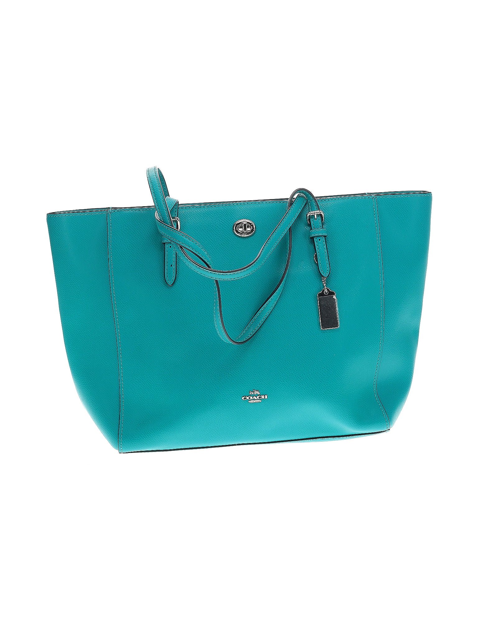 Coach 100% Leather Teal Leather Shoulder Bag One Size - 75% off | ThredUp