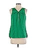 Calvin Klein 100% Polyester Green Sleeveless Blouse Size S - photo 1