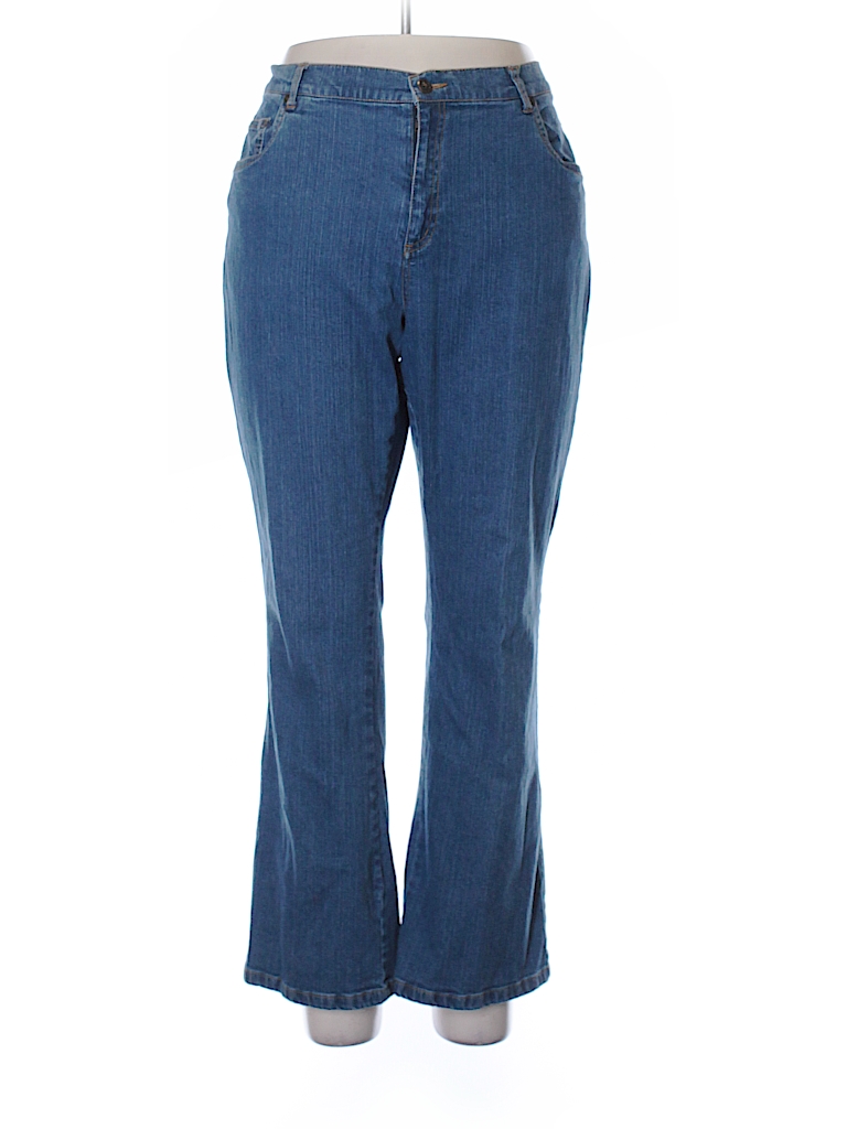 Mainstreet Blues Solid Dark Blue Jeans Size 18 (Plus) - 70% off | thredUP
