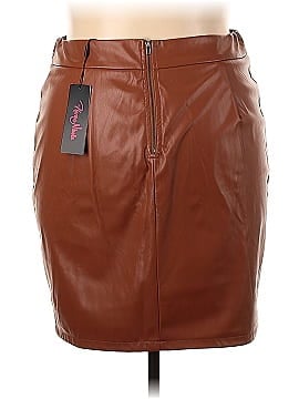 Hanna Nikole Faux Leather Skirt (view 2)