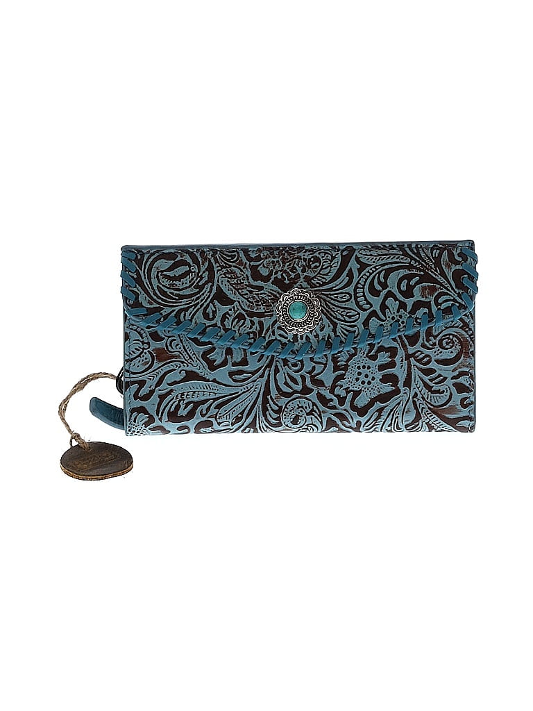 Myra Bag Damask Baroque Print Teal Blue Wallet One Size - 48% off | ThredUp