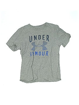 Under Armour Active T-Shirt: Yellow Solid Sporting & Activewear - Kids Boy's Size X-Small, thredUP