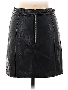 Topshop Faux Leather Skirt (view 2)