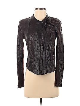 Olivaceous Faux Leather Jacket (view 1)