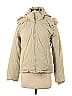 m0851 Solid Tan Fitted Parka with Fur Trim Size S - photo 1