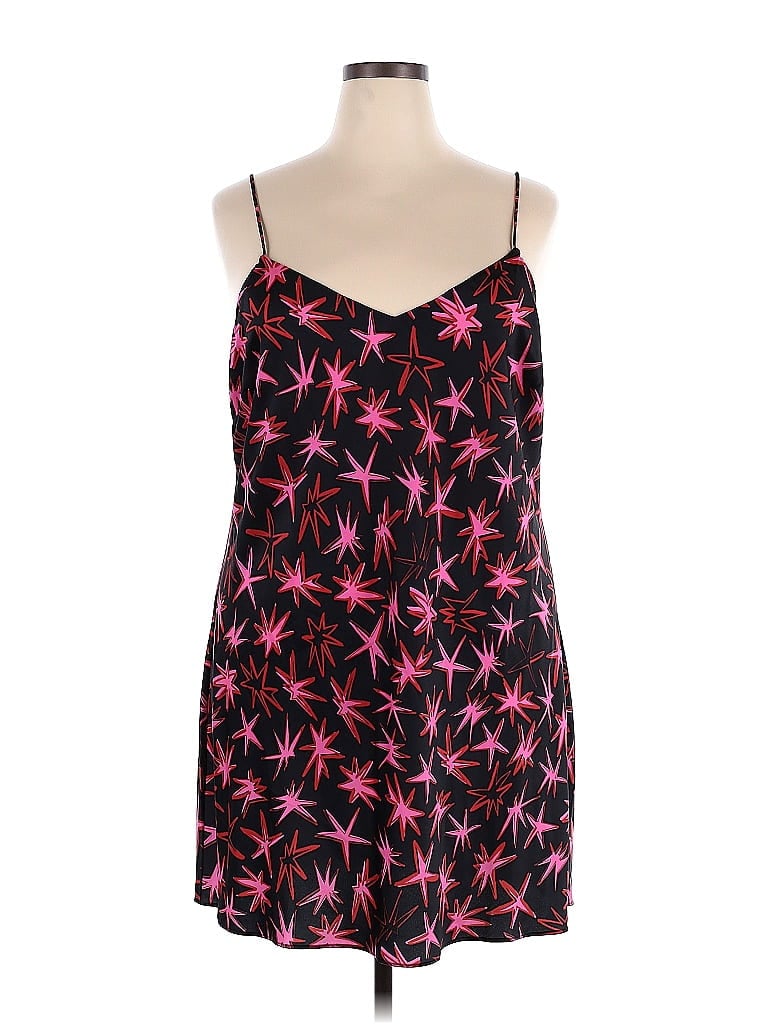 Tanya Taylor 100% Polyester Stars Tropical Black Casual Dress Size 3X (Plus) - photo 1