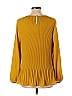Luisa Cerano 100% Polyester Yellow Long Sleeve Blouse Size 10 - photo 2