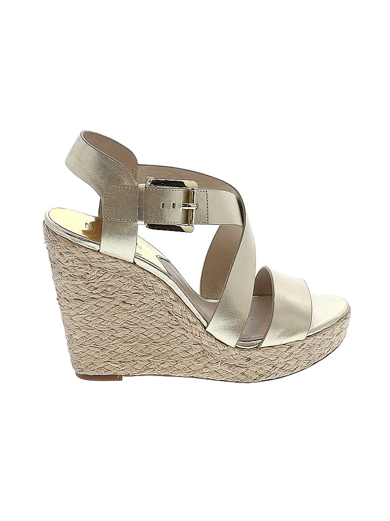 michael kors gold wedges